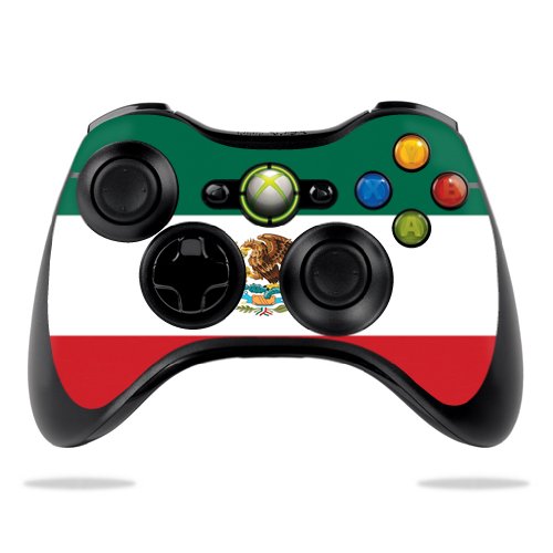 MightySkins Skin Compatible with Microsoft Xbox 360 Controller - Mexican Flag | Protective, Durable, and Unique Vinyl Decal wrap Cover | Easy