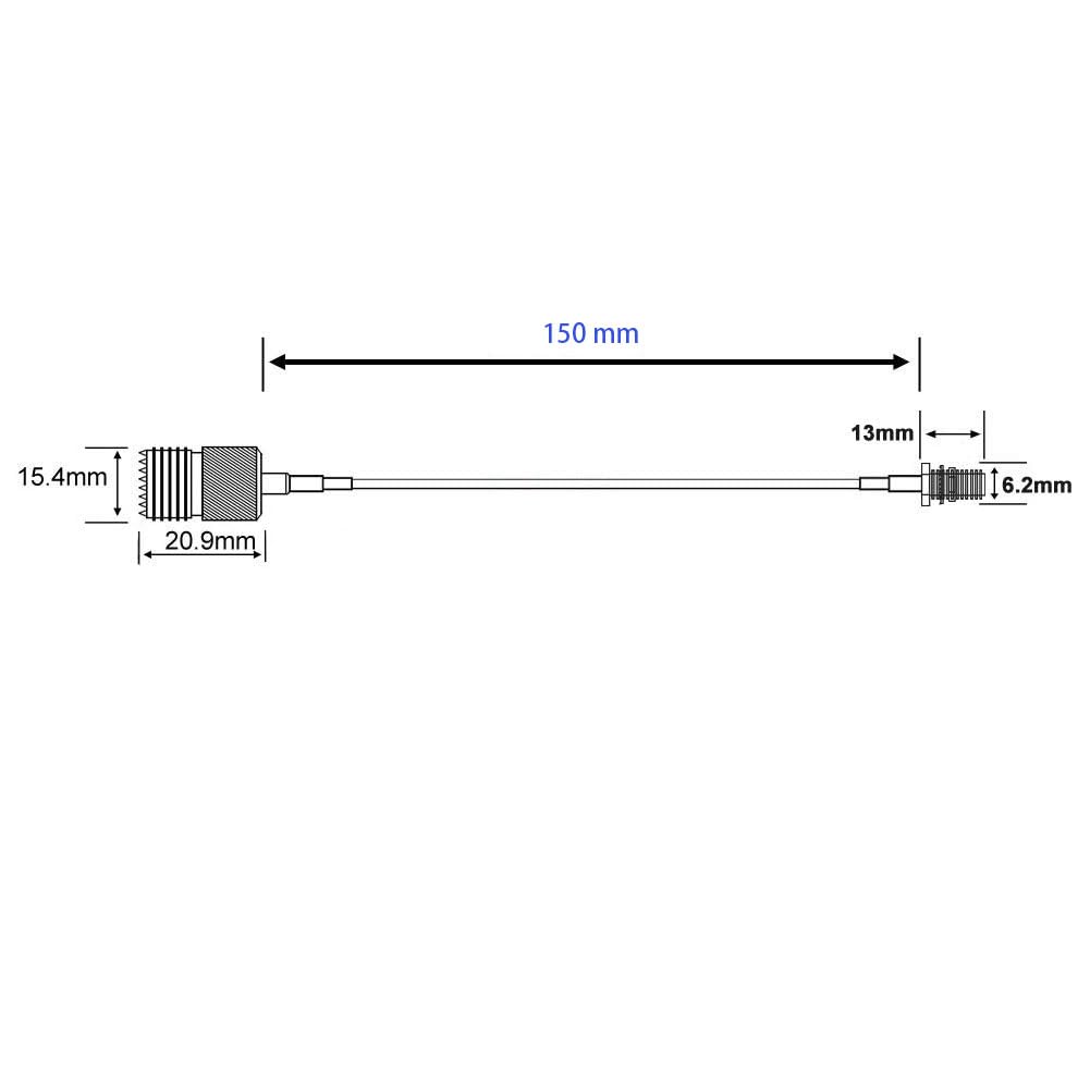 DHT Electronics Handheld Antenna Cable for Wouxun Baofeng Quasheng Linton - Adapter for UHF Base and Mobile Antennas - SMA Female to UHF SO-239…