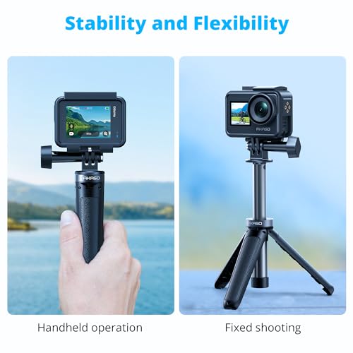 AKASO Mini Selfie Stick Tripod Lightweight Extension for Shooting Video Vlog Accessories Compatible with AKASO Action Camera EK7000/Brave 4/Brave 7