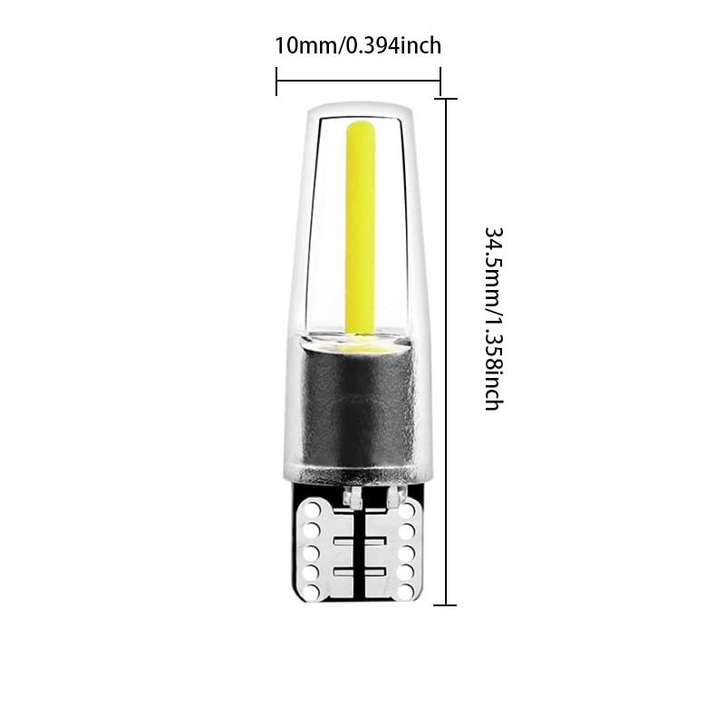 XinCanKun (10-Pack) T5 T10 Wedge Base Led Bulbs 12v Low Voltage Landscape, Ac/Dc 12V, 2.5W 220Lm, 3000K Warm White, for Landscape Pathway Lighting