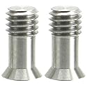 2 x 3/8" "Bullet Screw 19mm Small Head Flush Mount Stainless Steel/Tripod Clamp Hex SS