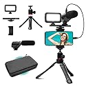 Movo uVlogger- Android/USB-C Compatible Vlogging Kit Smartphone Video Kit Accessories: Tripod, Mount, LED Light and Cellphone Shotgun Microphone