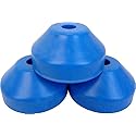 Blue Plastic 7" 45rpm Vinyl Record Dome Adapter, Quantity 3 (45 rpm)