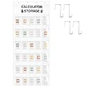 30-Pocket Calculator Holder for Classroom, Hanging Calculator Pocket Chart with Clear PVC Pockets & Numbered Stickers, Calculator Storage Organizer