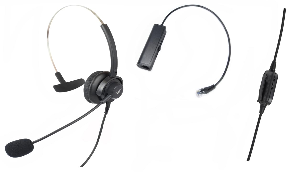 WirelessFinest Replacement for Headset Headphones with Adjustable Volume and Mute Control IP Telephone Cisco 7931 7940 7960 7970 7962 7975 7961 7971