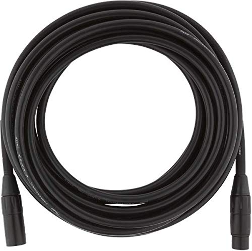 Fender Professional Series Microphone Cable, Guitar Cable, Guitar Accessories, XLR, Black, 25ft