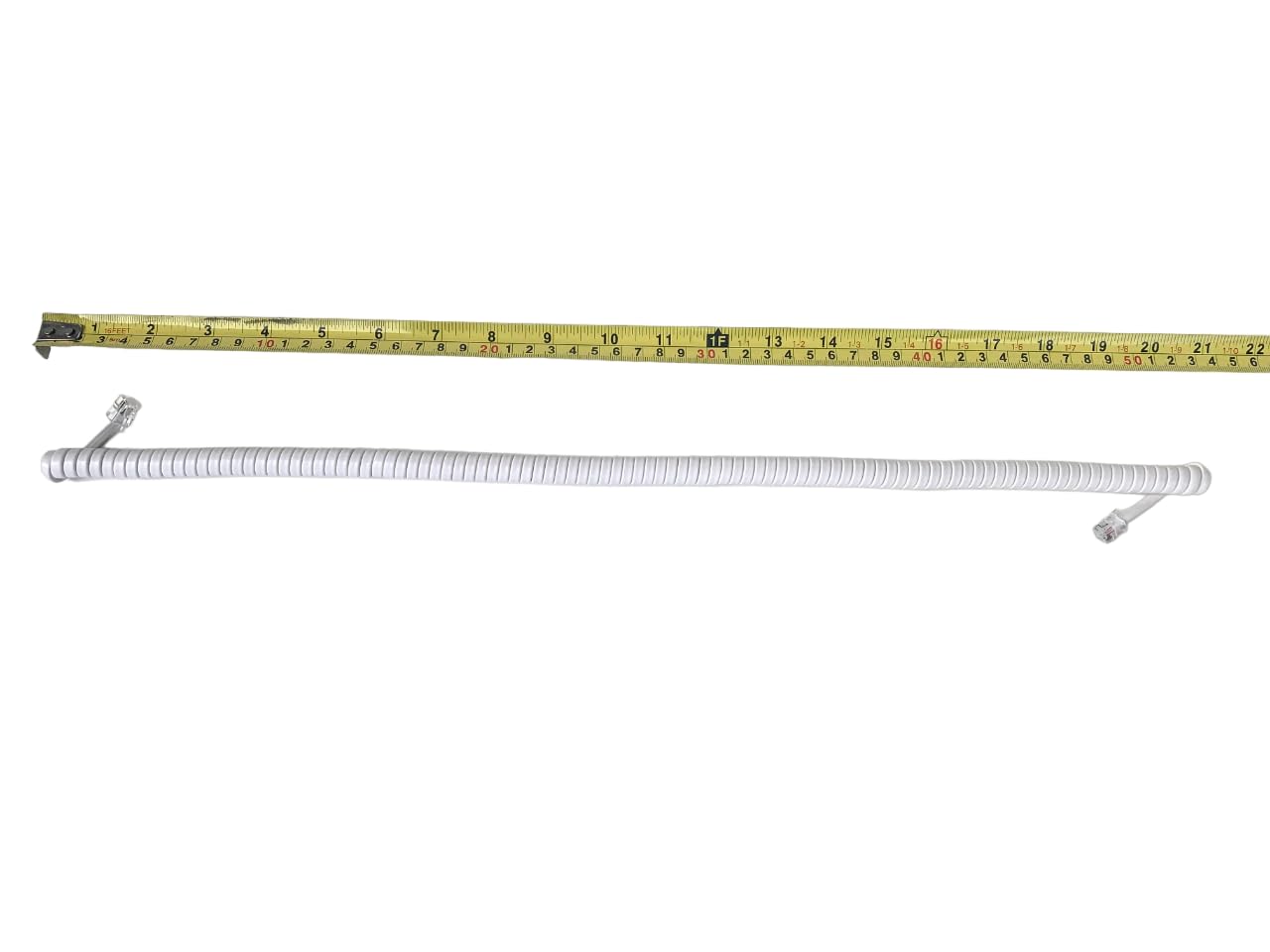 The VoIP Lounge Replacement 12 Foot White Handset Curly Cord for AT&T Phone (12 Feet Fully Stretched, 20-22 Inches Coiled - See Full Description