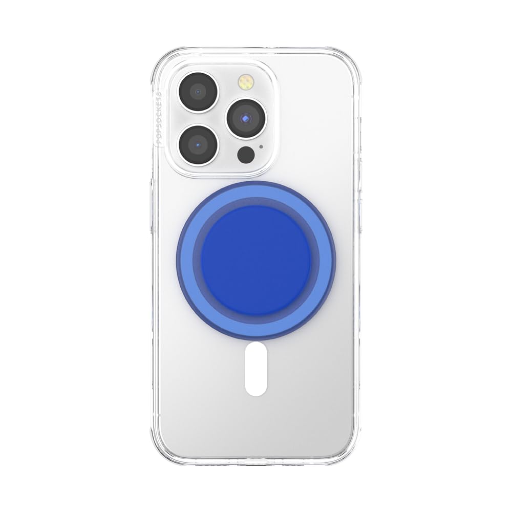 PopSockets Phone Grip for MagSafe, Magnetic Holder, Phone Stand, Blue - Cobalt