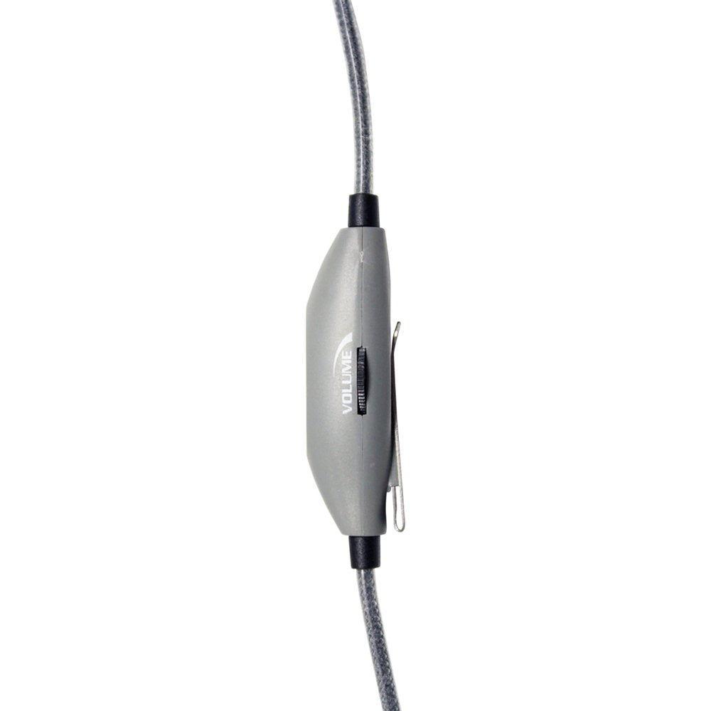 HamiltonBuhl HA2V SchoolMate On-Ear Stereo Headphone - Gray, In-Line Volume Control, Replaceable Foam Cushions, Adjustable Headband, 5 ft