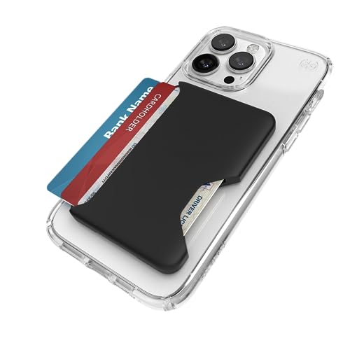 Speck iPhone Wallet MagSafe Accessory - Removable ClickLock No-Slip Interlock - Holds 1-3 Cards - Soft Touch Finish, Scratch Resistant Card Holder