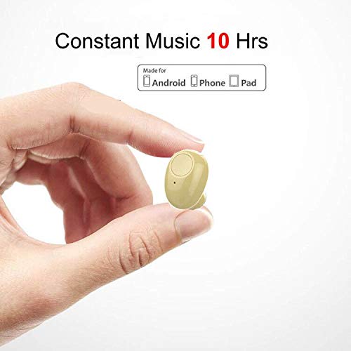 NVAHVA Single Bluetooth Earpiece10 Hrs Playtime,Wireless Headphone, Mini Headset Hands-Free Car Earphone,Cell Phone Bluetooth Earbud for iOS Android