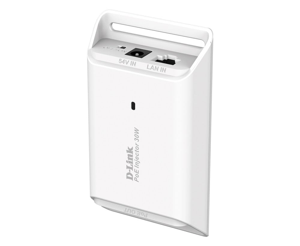 D-Link PoE Injector Adapter 1 Port Gigabit Power Over Ethernet DC Powers IP Camera, Access Points, VoIP Phones (DPE-301GI)