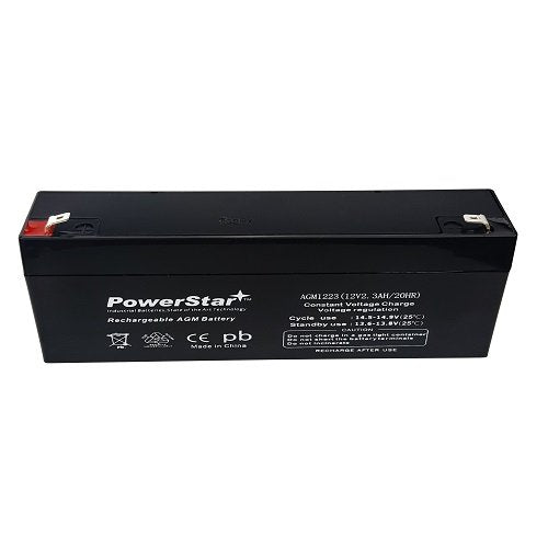PowerStar 12V 2.3AH SLA AGM Battery Replaces Duracell SLAA12-2.2F