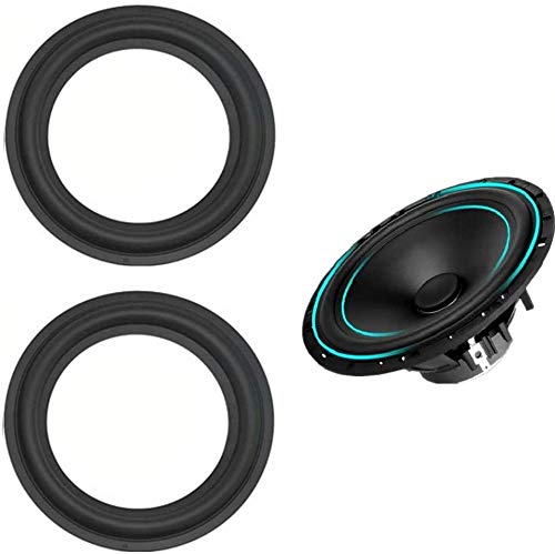 LinaLife 2pcs 8 inch 8" Speaker Foam Surround Repair Kit, 196mm Perforated Rubber Edge Rings Replacement Parts DIY Speaker Surround Repair Rubber Edge
