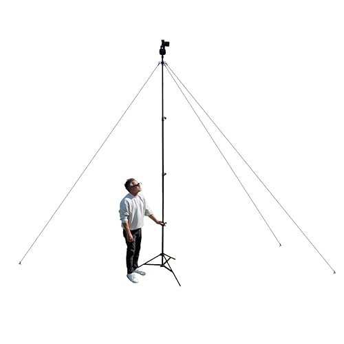 Glide Gear TST 12 12-Foot Tripod Stand - Air-Cushioned Telescoping Sections, Heavy-Duty Aluminum Construction, Adjustable Height, Supports Cameras Up