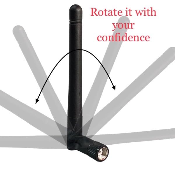 (2-Pack) Dual Band WiFi 2.4GHz 5GHz 5.8GHz 3dBi MIMO RP-SMA Male Antenna for WiFi Router Wireless Network Card USB Adapter- Security IP Camera Video