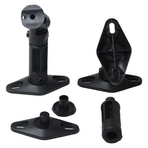 VideoSecu 6 Black Universal Satellite Studio Speaker Mounts/Brackets for Walls and Ceilings 1UP (Black, 6 Pack)