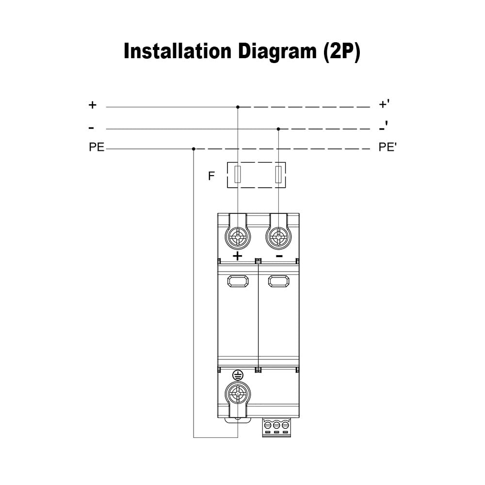 Good BNTai DC Surge Protector, 40KA 1000VDC Voltage Surge Protective Device Protection Device DIN Rail Mount Lighting Protection (BSP9-C40PV 2P 40KA