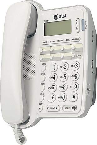 AT&T CL2909 Corded Speakerphone with Caller ID/Call Waiting, White