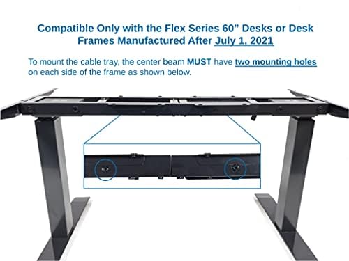 ApexDesk Cable Management Tray - Compatible Only with The 48" / 55” Vortex Series and 60" Flex Series