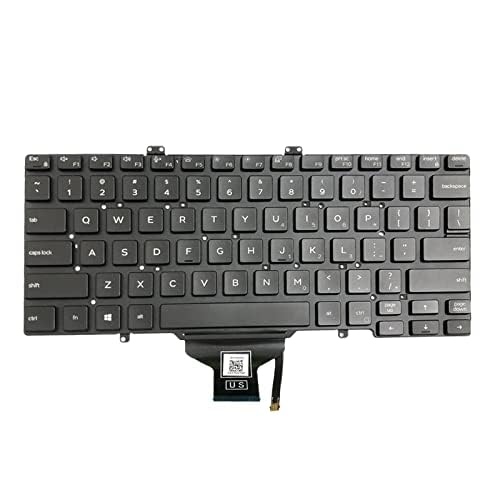 Zahara Keyboard with Backlit US Replacement for Dell Latitude 7400 3400 5400 5401 5410 5411 RN86F 0RN86F NOT Fit for Latitude 7400 2-in-1 (Black)