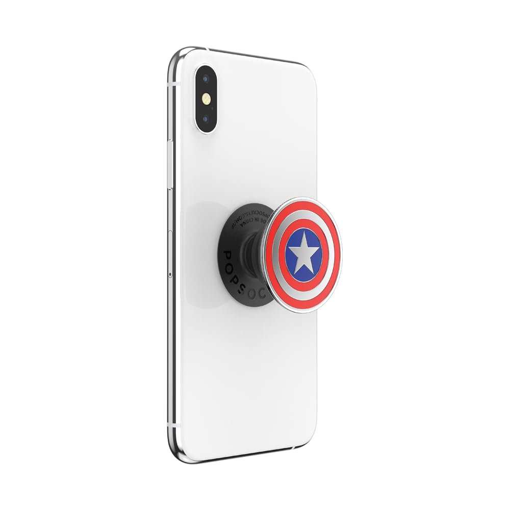 PopSockets Adhesive Phone Grip, Holder, Phone Stand, Marvel - Enamel Captain America