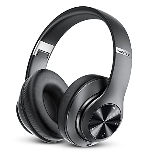 Bluetooth Headphones Over Ear, 60 Hours Playtime Foldable Headphones Wireless Bluetooth Hi-Fi Stereo Deep Bass with 6 EQ Modes, Adjustable…