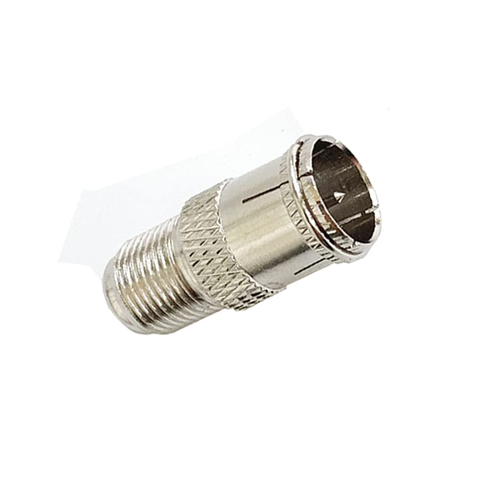 Lala Smill Right Angle Push on Coax Cable Connectors F-Type Female to F-Pin Male Quick Plug Adapter RG6 Coaxial Cable Connector