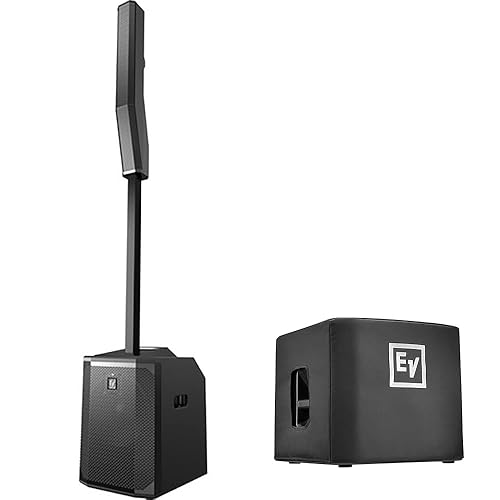 Electro-Voice Evolve 50 Portable 1000W Bluetooth-Enabled Subwoofer and Column Speaker Kit Bundle with EVOLVE50-SUBCVR Cover for Evolve 50 Subwoofer