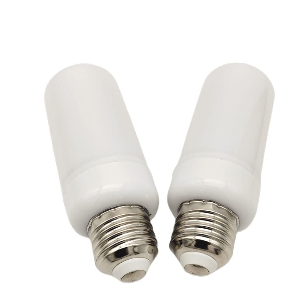 QLEE Led Flame Effect Light Bulb 3w Flickering Fire Light Bulbs with Upside Down Effect Yellow Flame Bulb E26 Vintage Atmosphere for Christmas Holiday