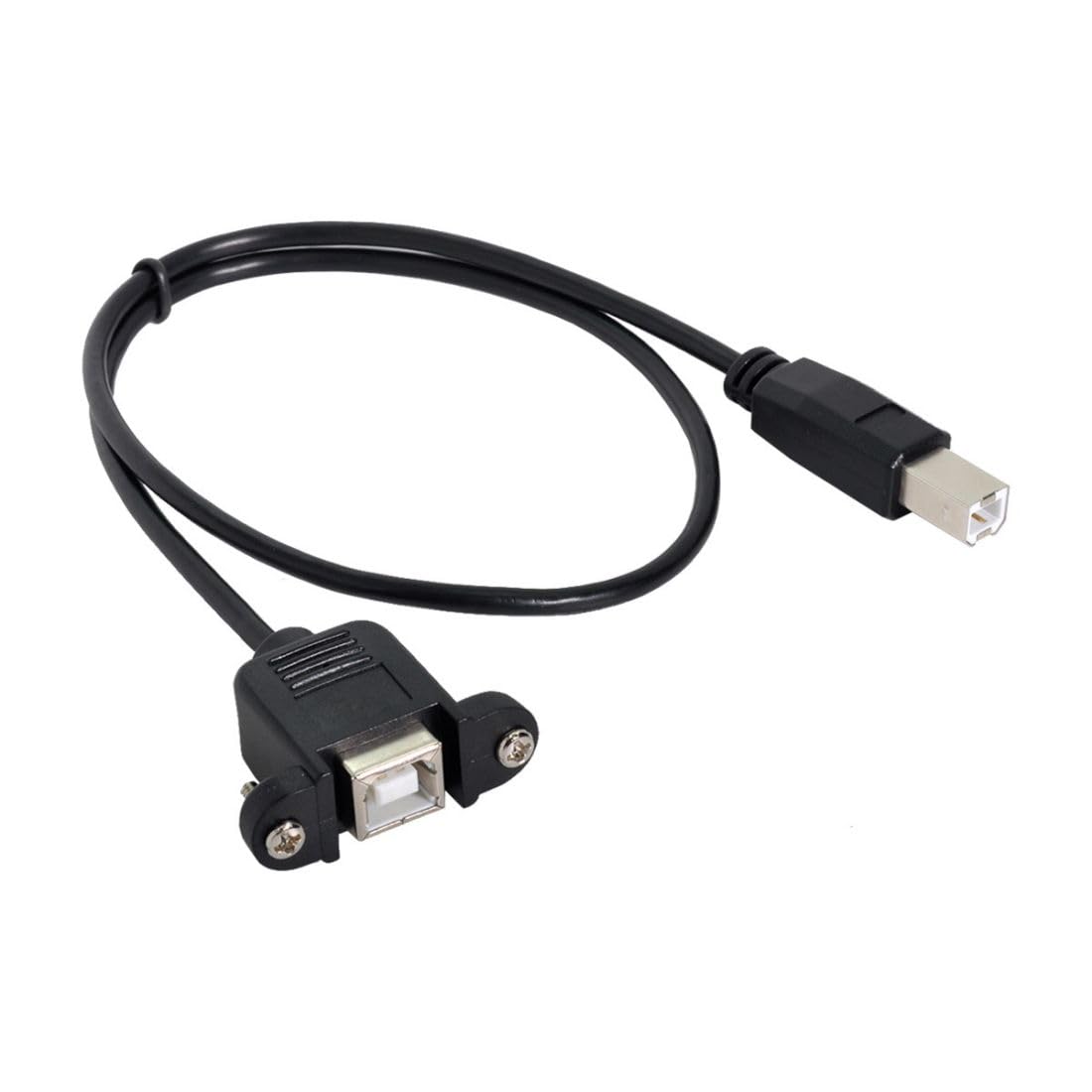 chenyang USB 2.0 Type B Printer Scanner Hard Disk Extension Data Cable with Screws for Panel Mount 50cm