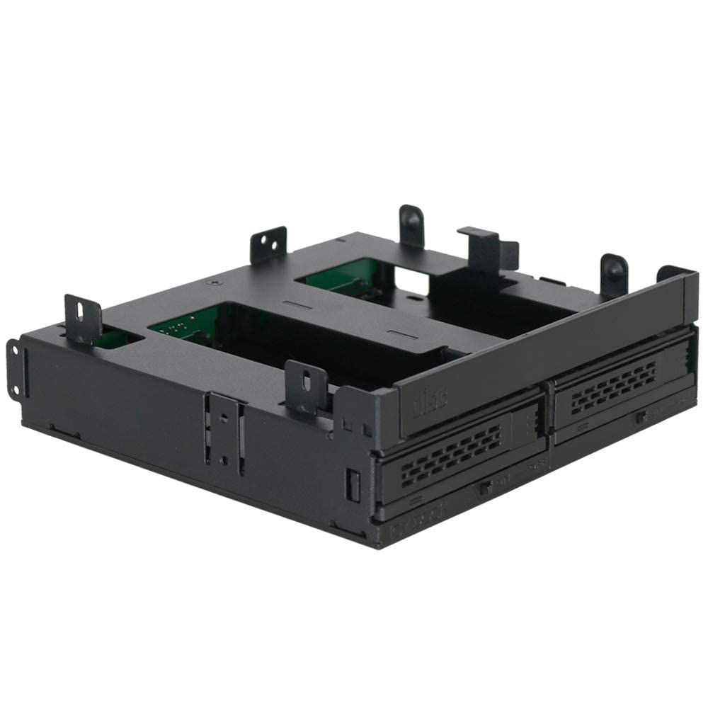 ICY DOCK 2 Bay 2.5 SAS/SATA HDD/SSD Mobile Rack Enclosure + Ultra Slim/Slim CD DVD-ROM Optical Drive Slot for 5.25 Bay | ExpressCage MB732SPO-B