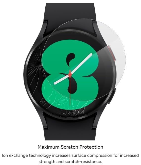 ZAGG InvisibleShield Glass Elite 360 Samsung Galaxy Watch6 (40mm) Screen Protector - Integrated Bumper & Glass Protection, 5X Stronger, Smudge-Resistant with ClearPrint Technology, Easy Install
