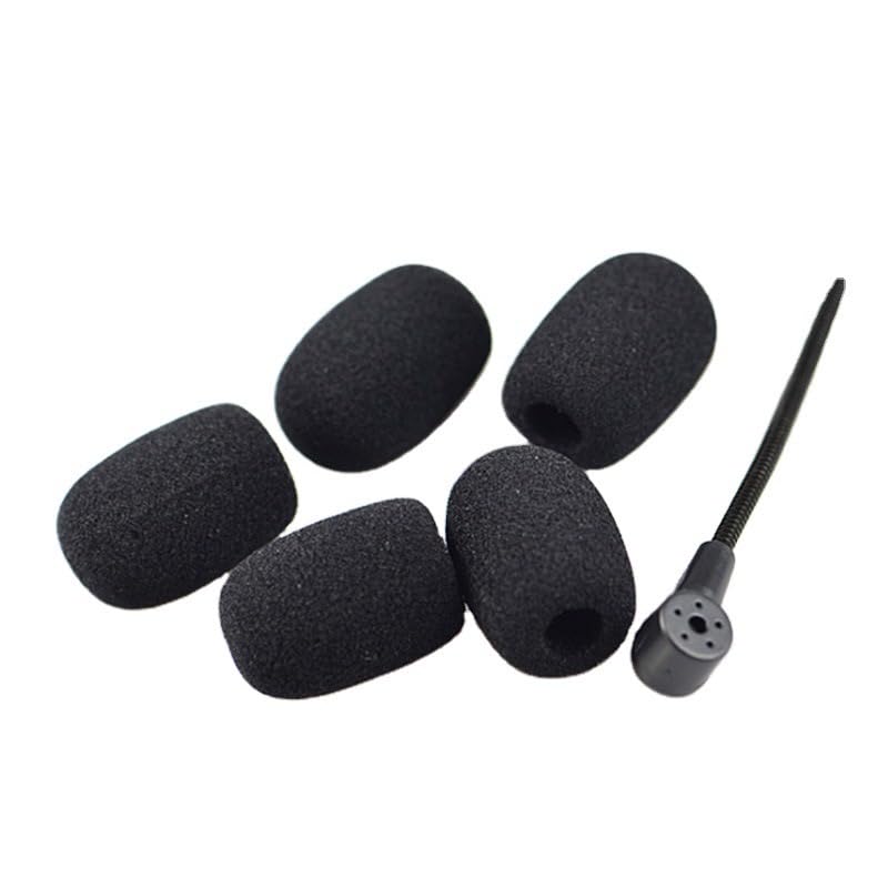 10 Pcs Black Lapel Headset Microphone Windscreen, Microphone Sponge Foam Cover Mini Size Lavalier Microphone Windscreen Pop Filters