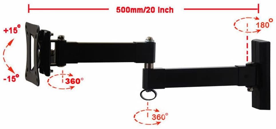 VideoSecu Articulating TV Wall Mount for Toshiba 19" 24" 19SL410U 24SL410U 24SLV411U LED TV Flat Panel Display Extension up to 20 inch b56