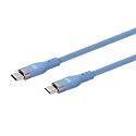 Monoprice USB 2.0 USB-C to USB-C Silicone Cable 6ft Blue
