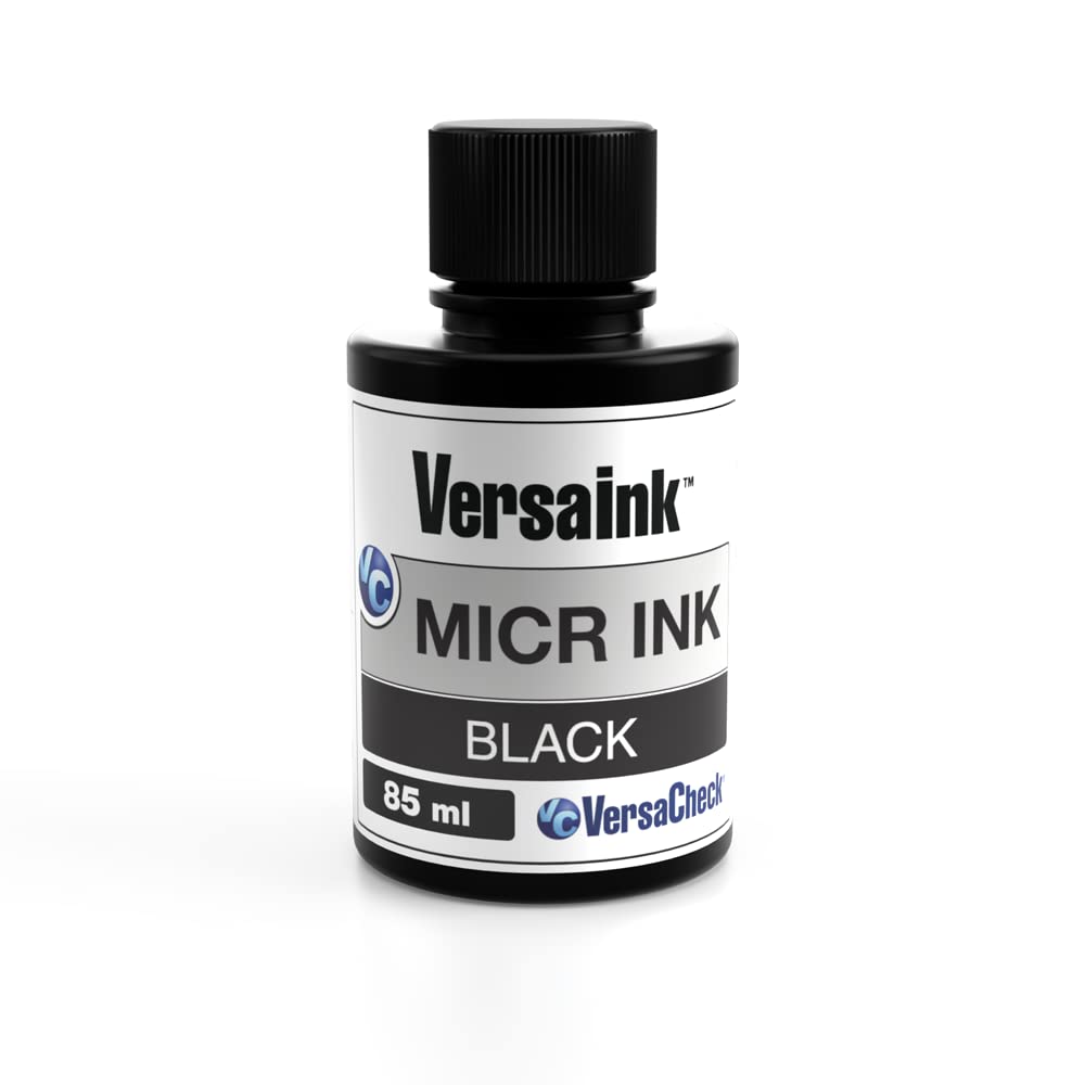 VersaInk-Nano Black MICR Ink -85ml - Magnetic Ink for Check Printers and All-in-One Inkjets - High Standard MICR Signal, V0101E-7311