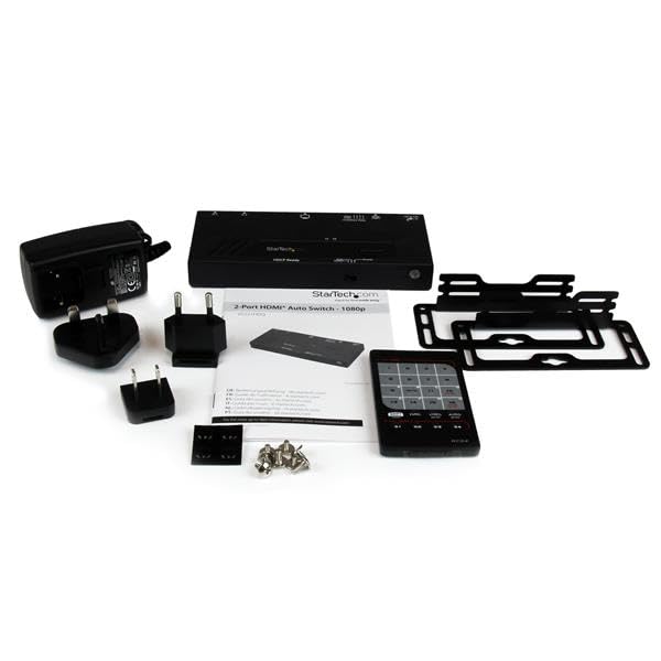 StarTech.com 2 Port HDMI Switch w/ Automatic and Priority Switching - 2 In 1 Out HDMI Selector with Automatic Priority Switching - 1080p, TAA