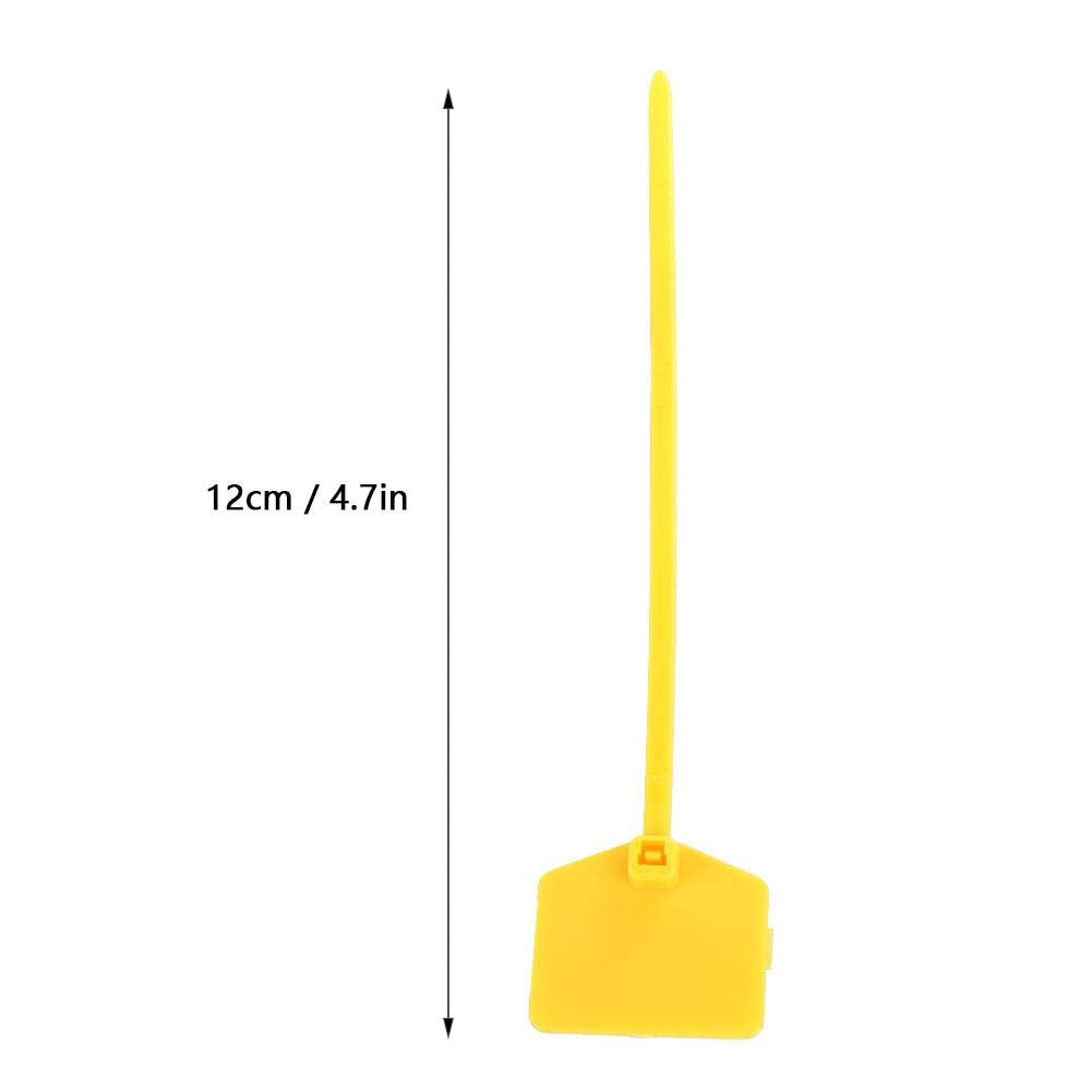 Yosoo Self-Locking Nylon Cable Ties Zip Ties Marker Ties (Yellow, 100Pcs, 4.7 inches)