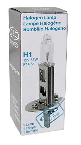 CEC Industries H1 55W Halogen Bulb 12.8 V, 55 W, P14.5s Base, T-2.5 Shape