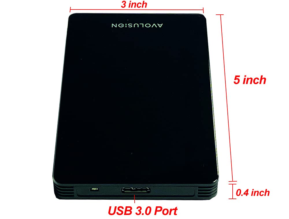 Avolusion HD250U3-Z1-PRO 1TB USB 3.0 Portable External Gaming Hard Drive (for PS4, Pre-Formatted)