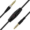 HyperX Cloud Alpha Replacement Cable - Compatible with Cloud Alpha, Mix, Flight, Logitech G633, G933 Gaming Headsets - 3.5mm Audio Cable with Mute