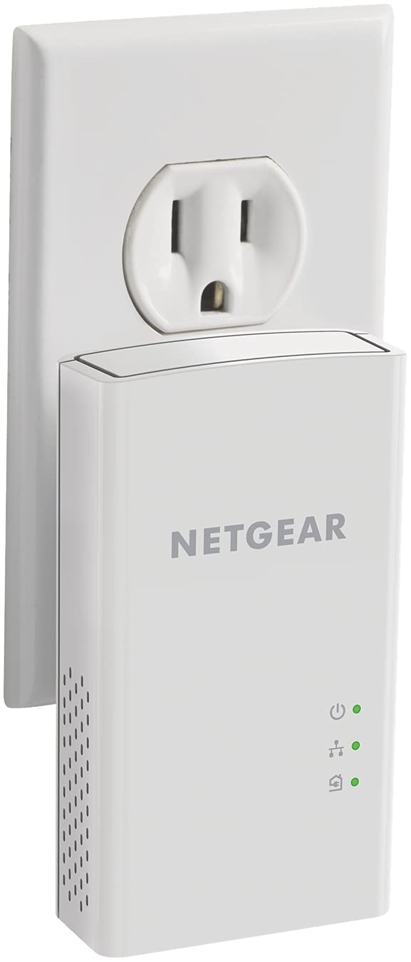 NETGEAR Powerline Adapter Kit, 1000 Mbps Wall-Plug, 1 Gigabit Ethernet Ports (PL1000-100PAS)