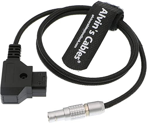 Alvin's Cables Flexible 2 Pin Male to D-tap Power Cable for Teradek, SmallHD Monitor, Vaxis 60cm|23.6inches Braided Wire