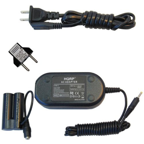 HQRP Kit AC Power Adapter and DC Coupler Compatible with Canon ACK-800 ACK800 DR-DC10 DRDC10 + Euro Plug Adapter