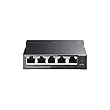 TP-Link 5 Port Gigabit Easy Managed PoE Switch, 65W Budget, PoE+ Compliant, Up to 250m PoE Distance, Auto Recovery, VLAN, Auto Loop Prevention
