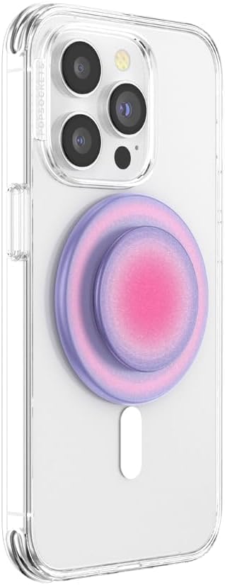 PopSockets Phone Grip for MagSafe, Magnetic Holder, Phone Stand, Cute Pink - Aura