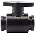 Dracaena.io G1/4'' Internal Thread Water Cooling Valve, Brass Body With Aluminium Handle, Pumping Fittings for PC, Shut Off With Full Water Flow