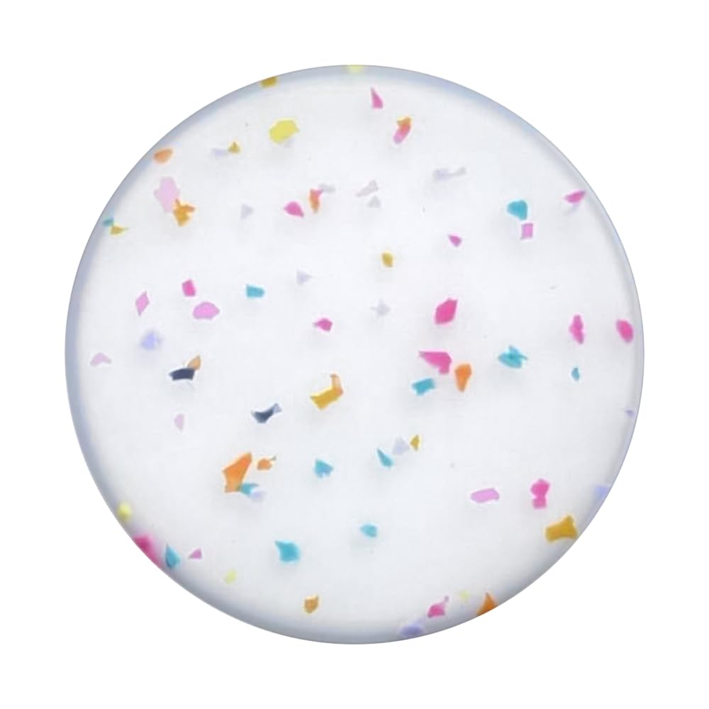 PopSockets Adhesive Phone Grip, Holder, Phone Stand, Rainbow - Circus Regrind White