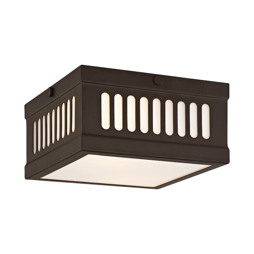 Livex Lighting 73162-91 Prentice 2 Light Ceiling Mount, Brushed Nickel